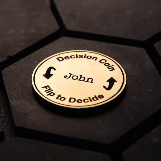 Decision Coin Custom Engraved Brass Coin