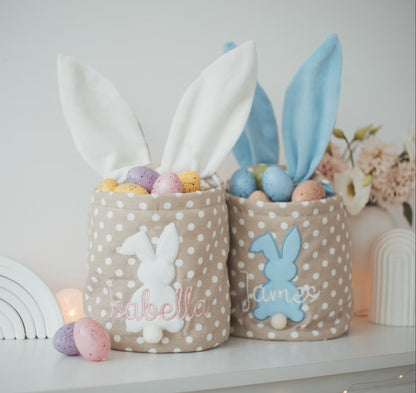 Easter Baskets Custom Basket For Kids Embroidered Baby Easter Basket